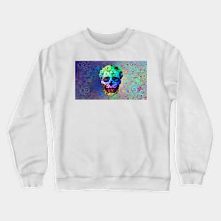 Psychedelic Steampunk Skull Crewneck Sweatshirt